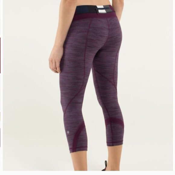 Lululemon Inspire Crop II Wee Are From Space Plum - Picture 2 of 10